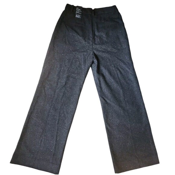 Frank And Oak Gertrude Tweed Trousers Womens 12 Wide-Leg High-Rise Office NWT - Picture 4 of 9